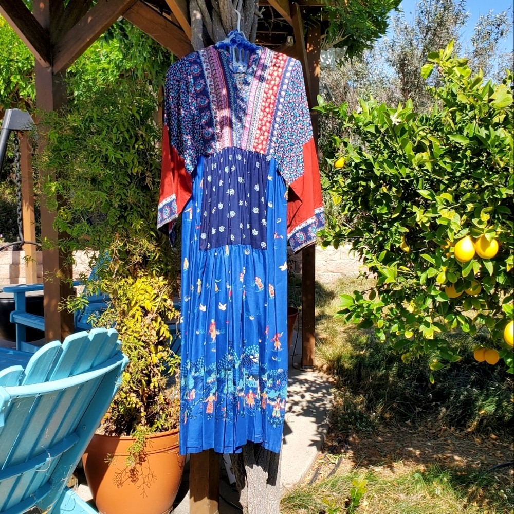 Handmade Vintage 70s boho hippie dress